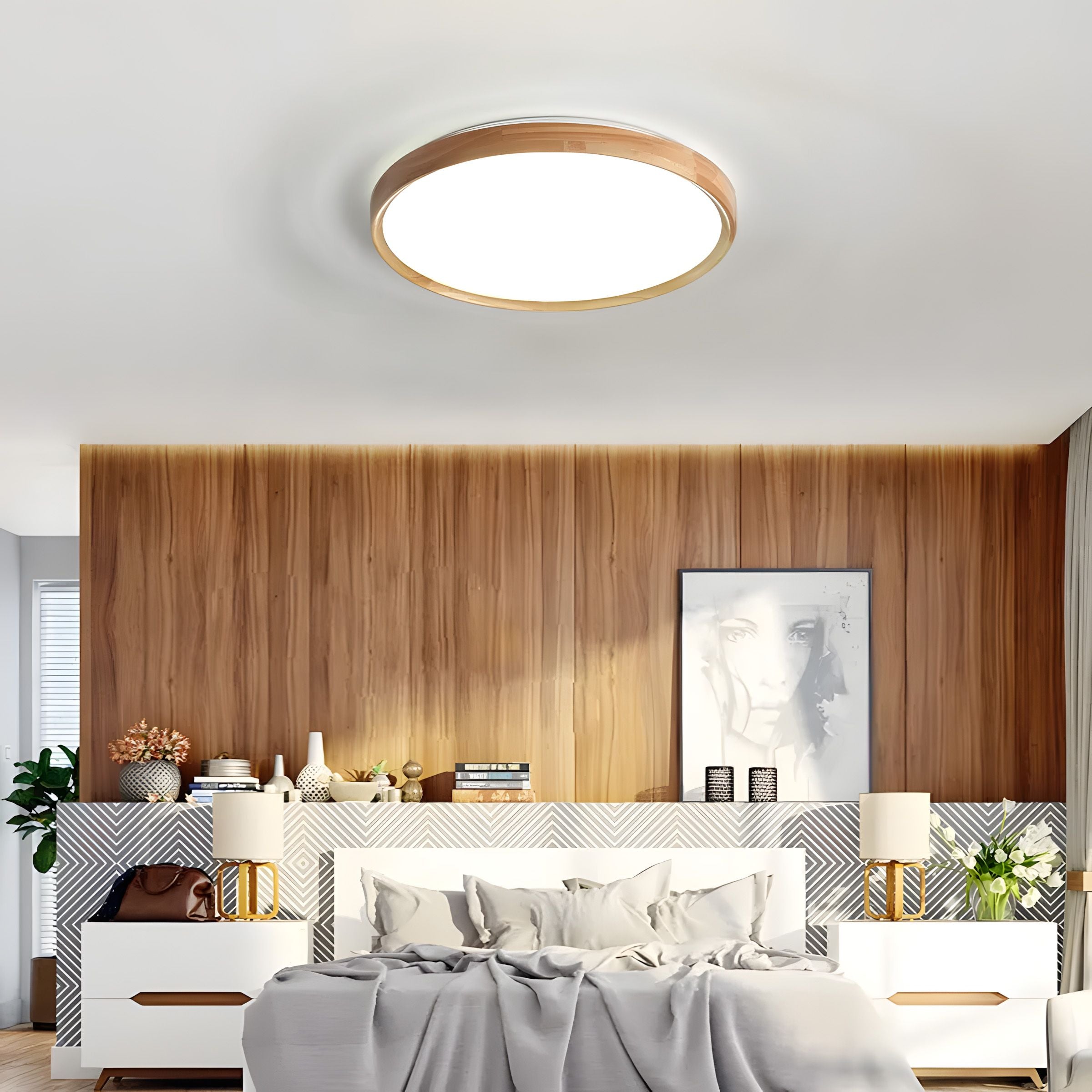 Lampada Da Soffitto G116-c 40cm Wood