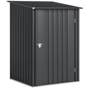 CASETTA DA GIARDINO PORTA ATTREZZI IN ACCIAIO GALVANIZZATO CON PORTA, 100X104X160 CM, GRIGIO SCURO
