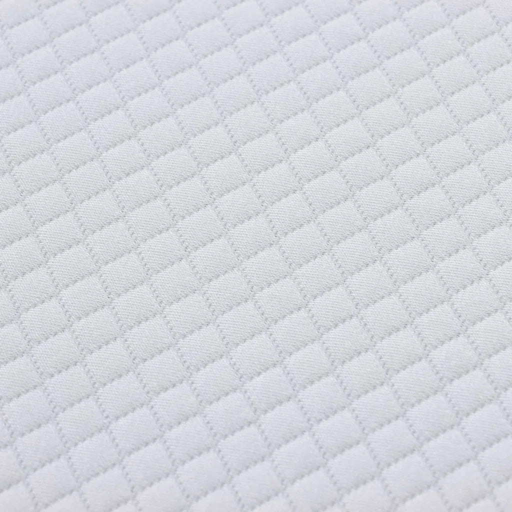 Materasso Bianco e Grigio 140 x 190 cm Tessuto Jacquard 4106374
