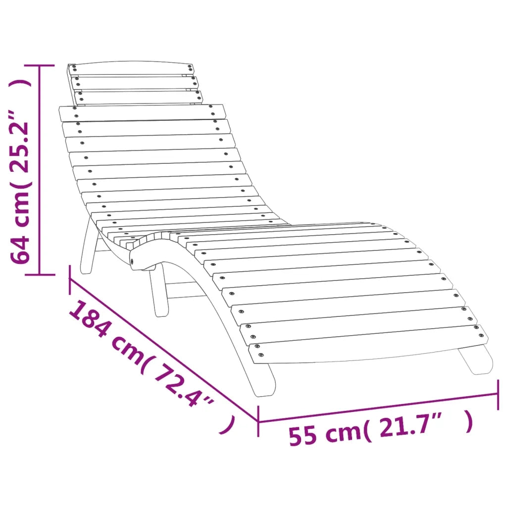Lettini 2 pz Bianchi 184x55x64 cm Legno Massello di Acacia 3155470