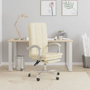 Poltrona da Ufficio Reclinabile Crema in Similpelle cod mxl 26127