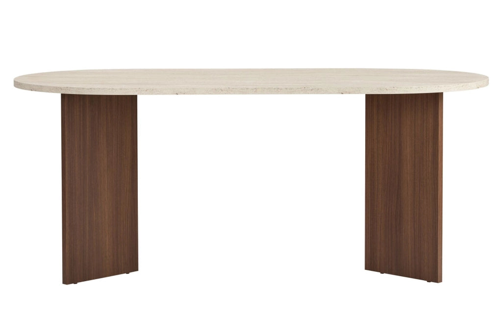 Tavolo da pranzo in legno "Sablin" 180 x 90 x 75 cm - Travertino