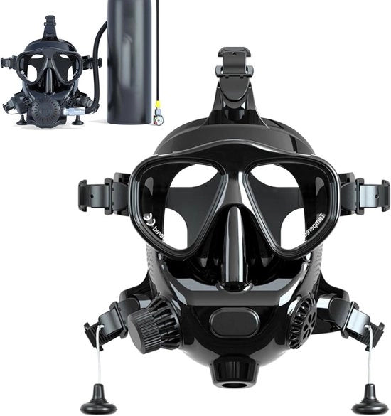 Maschera da snorkeling per adulti - visuale panoramica 180° - occhiali da subacqueo in silicone - supporto per fotocamera - condensazione zero - impermeabile - set da snorkeling.
