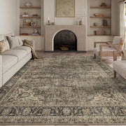 Tappeto vintage in stile retro per soggiorno 200x300cm, grande tappeto con superficie antiscivolo, adatto per soggiorno, camera da letto, cucina e ufficio.