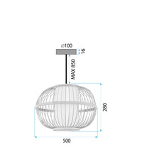 Lampada Boho APP1632-1CP 50cm