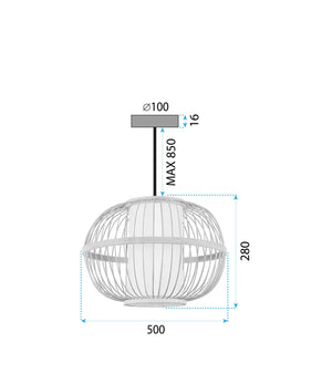 Lampada Boho APP1632-1CP 50cm