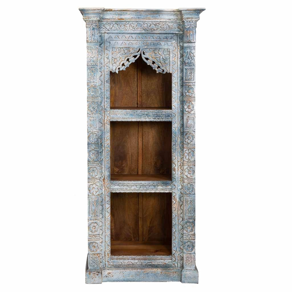 Scaffale in legno finitura artigianale 80x46x180h cm