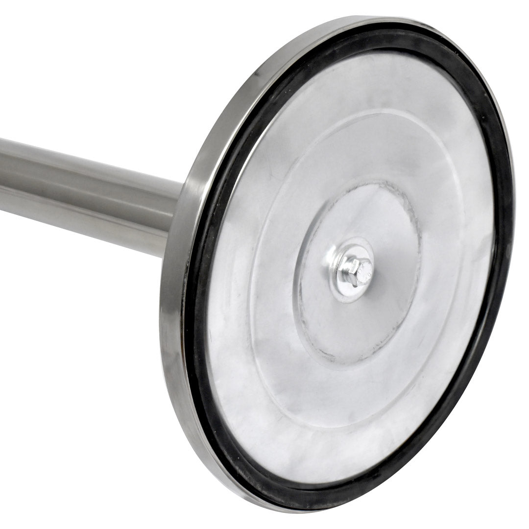 2 Colonnine Tendinastro 3 metri in Acciaio Inox Spazzolato Ø36x101 cm Nastro Bianco