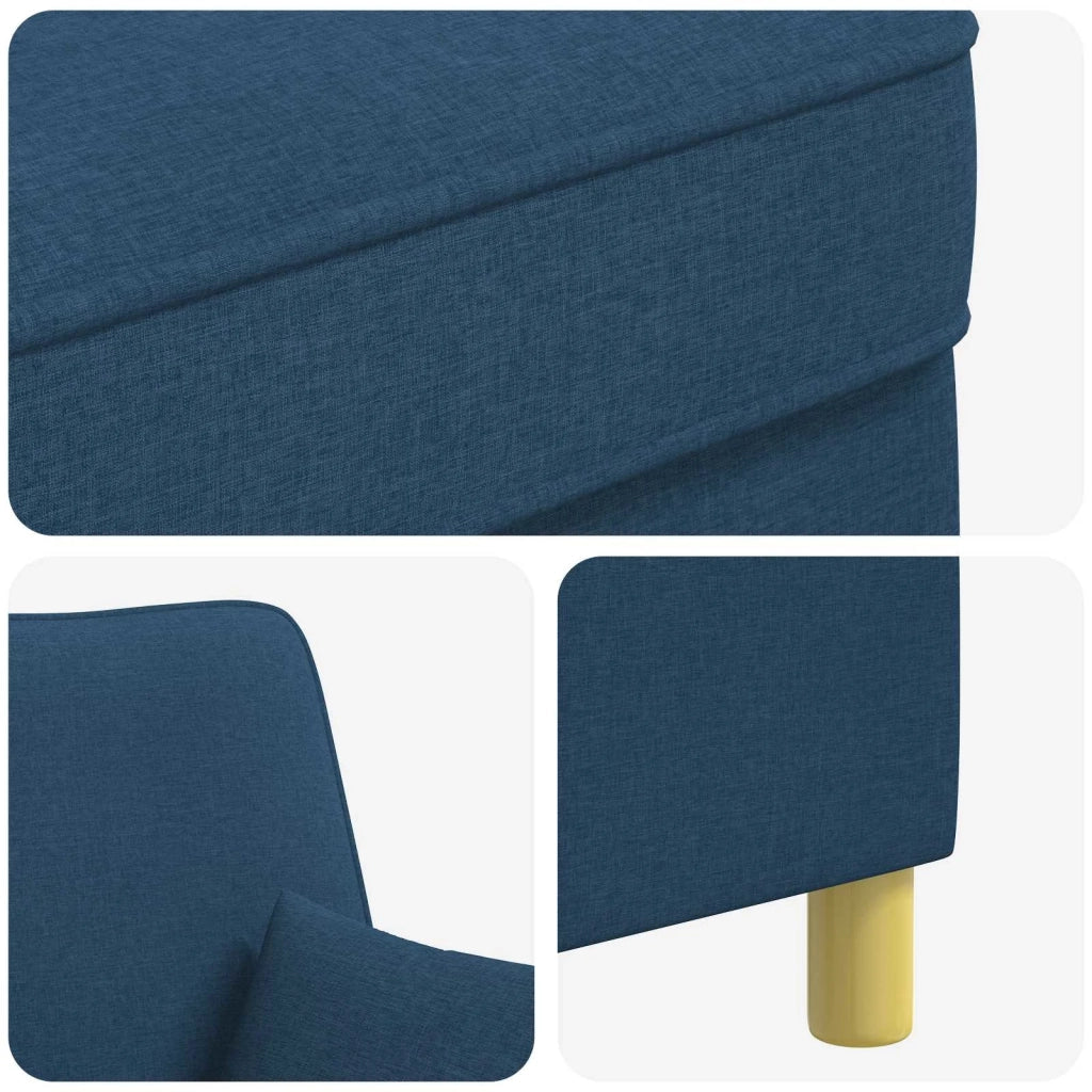 Poltrona con cuscini Blu Tessuto 42043512
