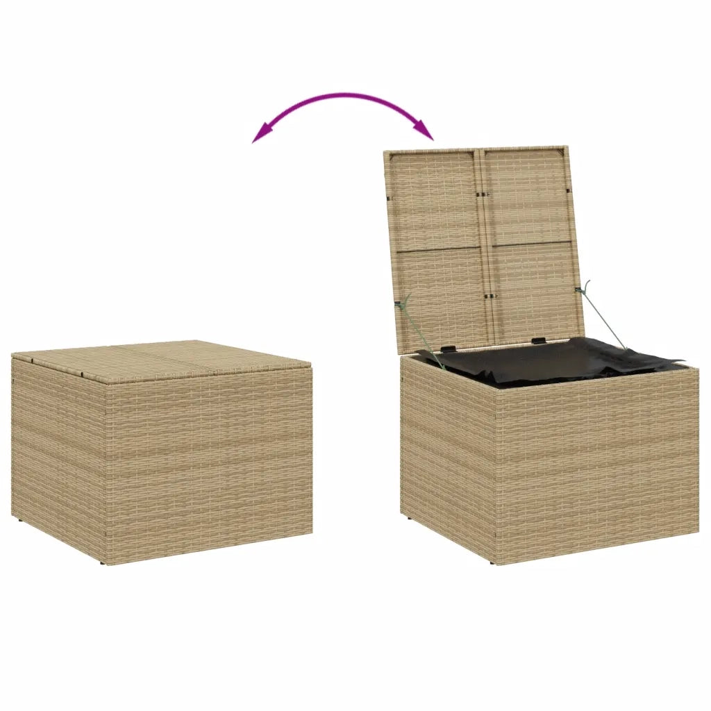 Contenitore da Giardino Beige Misto 291L in Polyrattan 365339