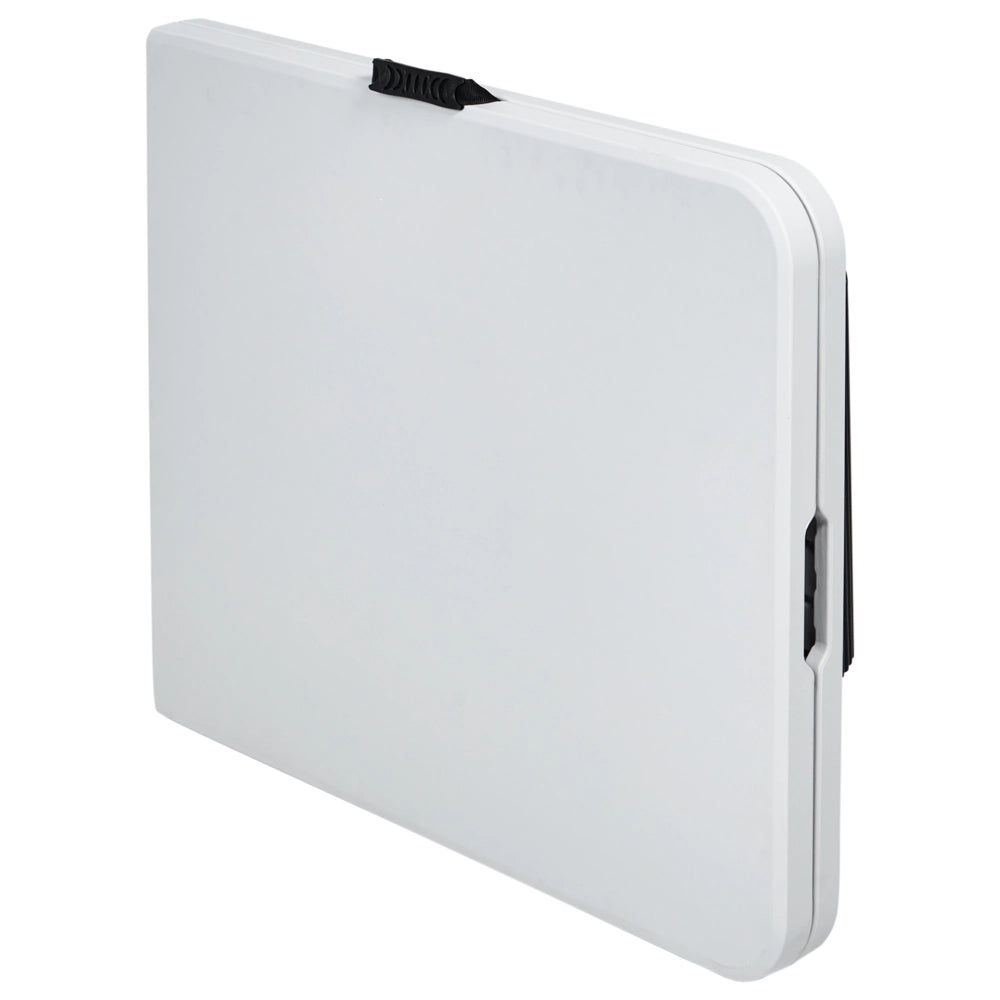 Set da pranzo da giardino a 6 posti Materiale sintetico bianco 180 x 74 Tavolo e 4 sedie pieghevoli con gambe in metallo