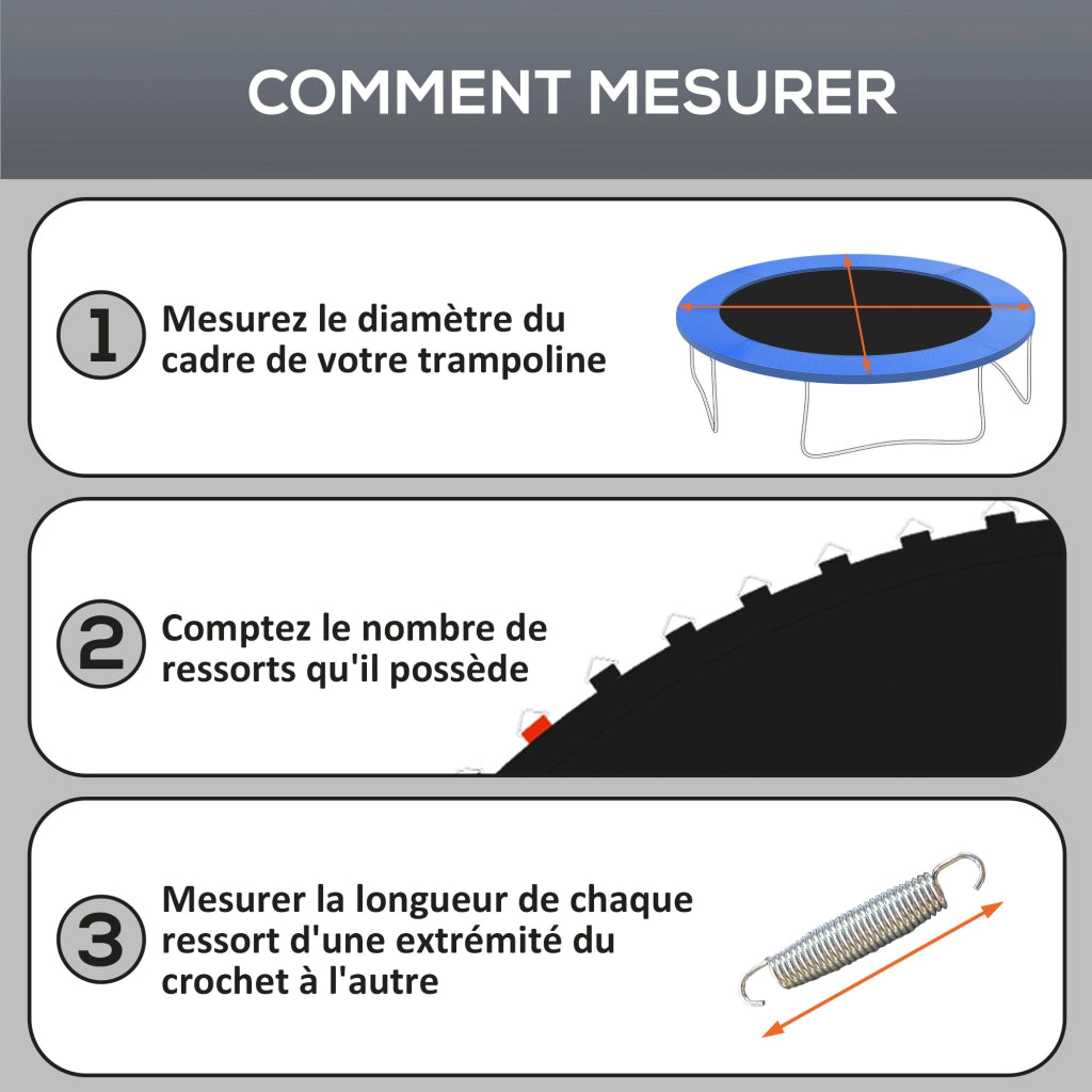 Tappeto di ricambio per trampolino ¨C Zephmum ¨C Compatibile ? 2.4 m, molle 14 cm