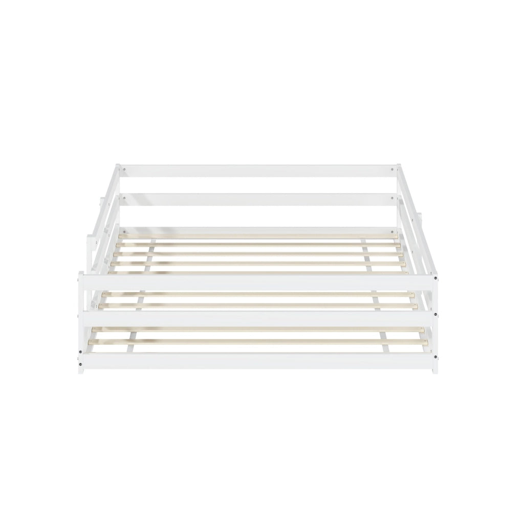 Letto Montessori per bambini 140x200 cm in pino bianco