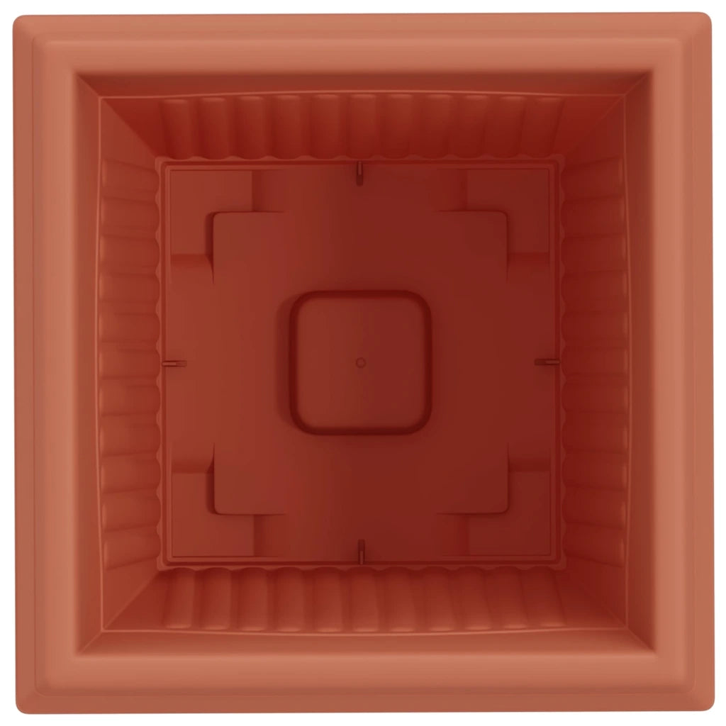 Vaso quadrato per fiori 6 pcs Rosso Mattone 38 x 38 x 30 cm 42020332