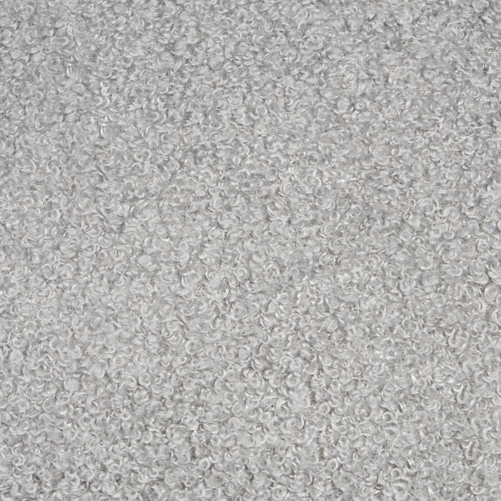 Cuscino decorativo tondo in tessuto bouclè grigio 30 x 30 cm accessorio soggiorno