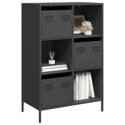 Credenza-Buffet-Armadio da cucina Nera 68x39x103,5 cm in Acciaio 826888