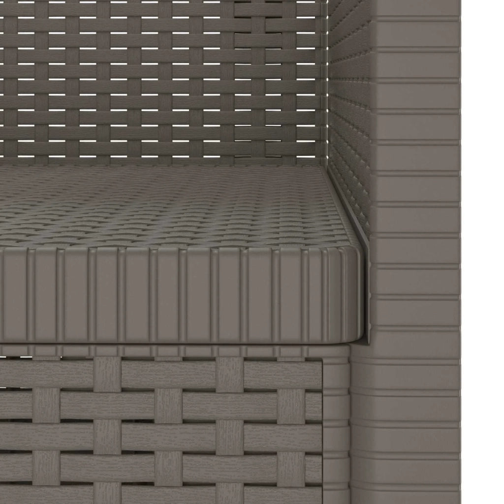 Sedia da giardino-Poltrona a 1 Posto Aspetto Rattan PP Grigio Chiaro