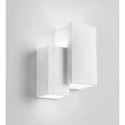 Trade Shop - Applique Parete In Gesso 2 Rettangoli Incastonati Bianco Ip20 Gs-e39 Verniciabile -