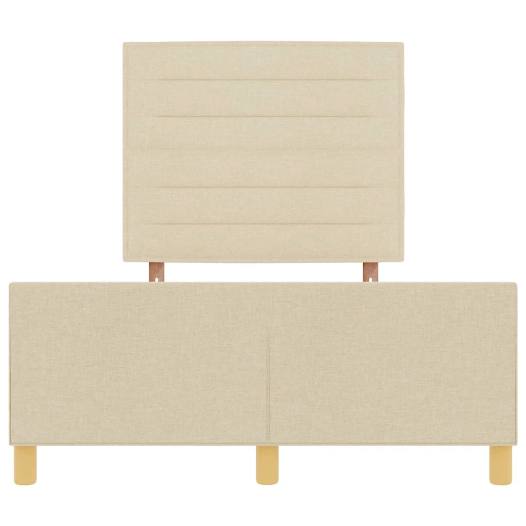 Struttura del letto con testiera Crema 120 x 200 cm Tessuto 3344646