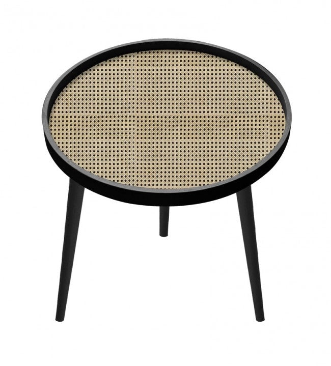 Tavolino 50x50x45 cm Josine in Legno Nero