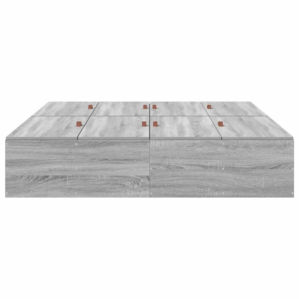 Struttura letto con contenitore Grigio Sonoma 135 x 190 cm 3335442