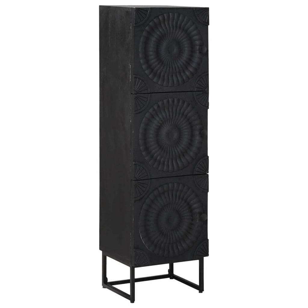 Credenza | Madia | Buffet da pranzo | Armadio da pranzo Nero 35 x 30 x 120 cm