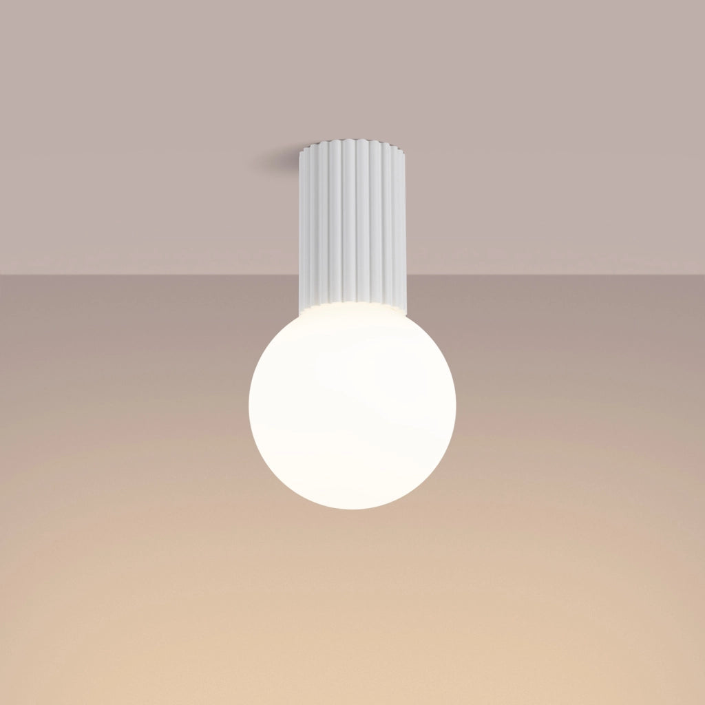 Spot soffitto Pure Lume SFERA bianco sfera vetro IP44 G9 8W