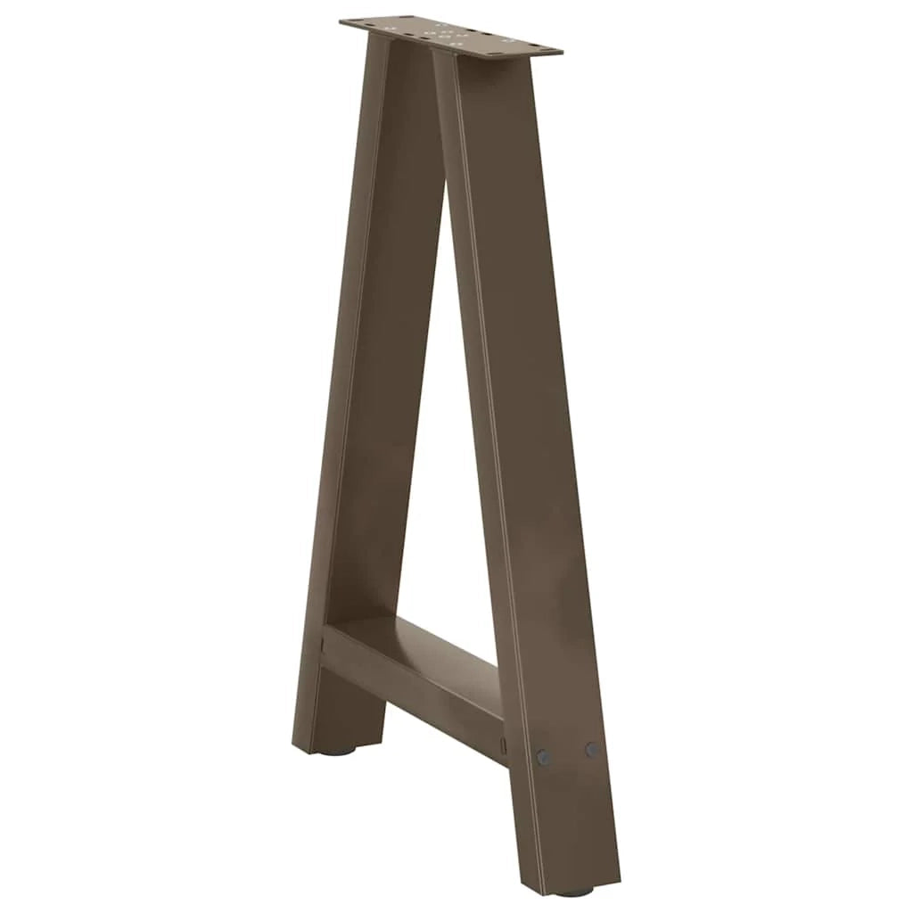 Set di 2 gambe per tavolo da pranzo a forma di A robuste e regolabili 60 x 72-73 cm design moderno acciaio nero 02_0057128
