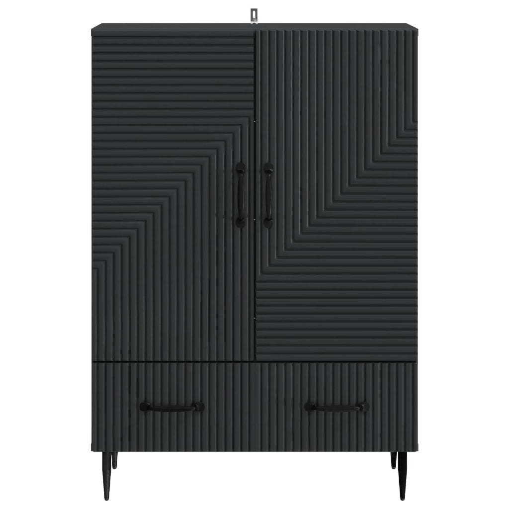 Credenza | Madia | Buffet da pranzo | Armadio da pranzo Nero 66 x 34,5 x 95 cm Legno ingegnerizzato