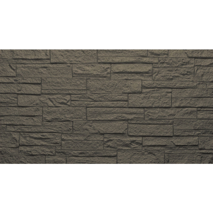 Set 12 Pannelli Decorativi Area 8,6 mq 120x60x2,5 cm Rivestimento Murale Effetto Mattoni in Pietra 3D in PU Grigio