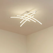 Plafoniera LED da soffitto 36W con 6 fasce curve CCT design moderno per soggiorno salotto e open space