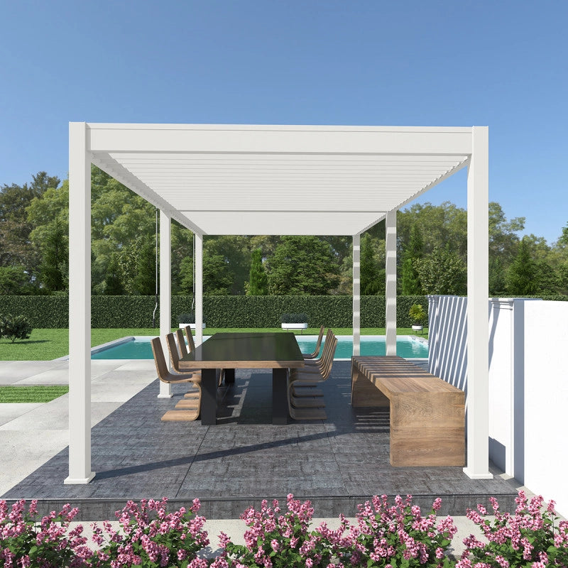 Pergola bioclimatica Ombréa® VS autoportante 3x6M - Bianco