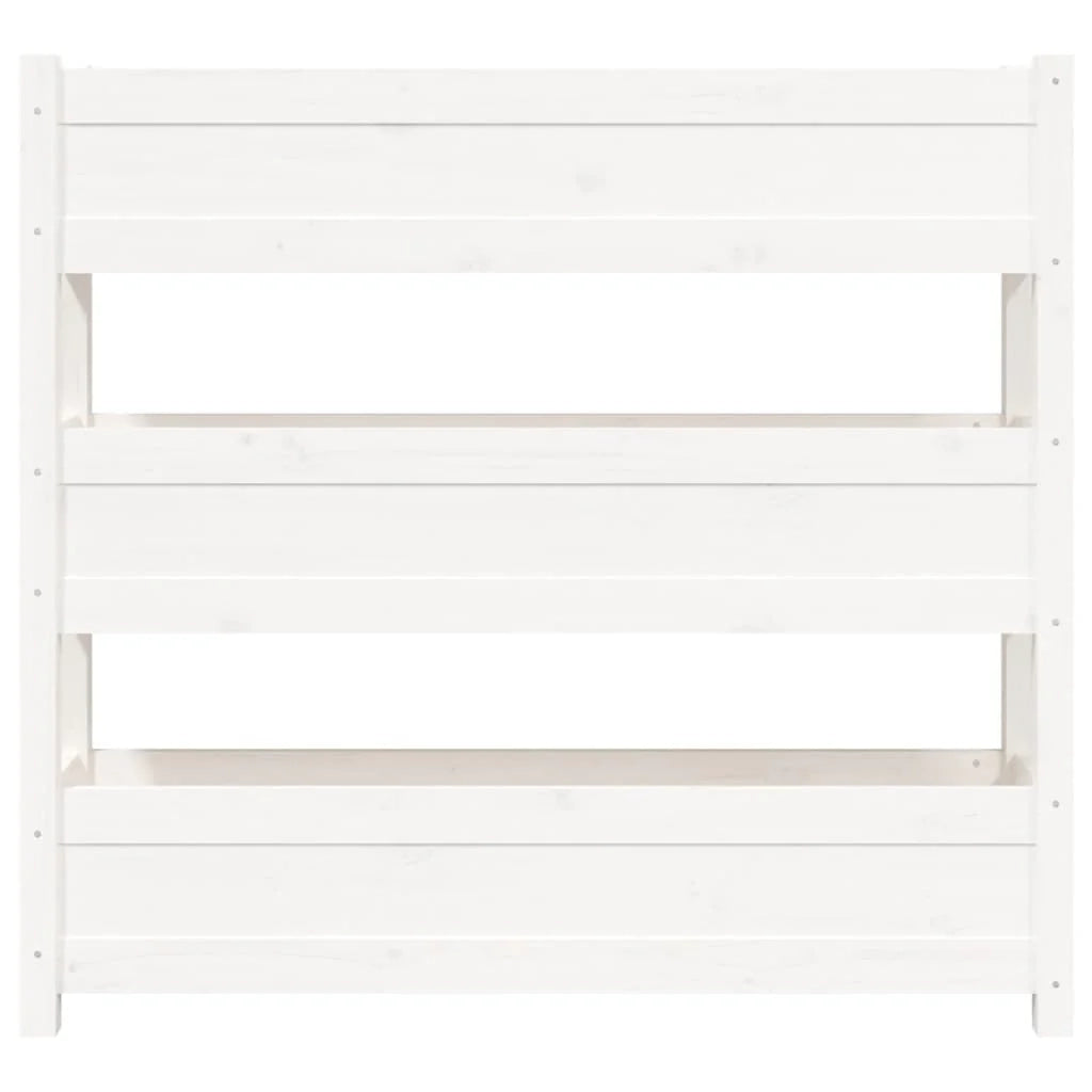 Fioriera rialzata per piante e fiori terrazza giardino 112 x 25 x 104,5 cm legno massello di pino bianco 02_0037394