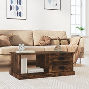 Tavolino da Salotto-Tavolino da soggiorno-Tavolo Rovere Fumo 90x50x35 cm Legno Multistrato