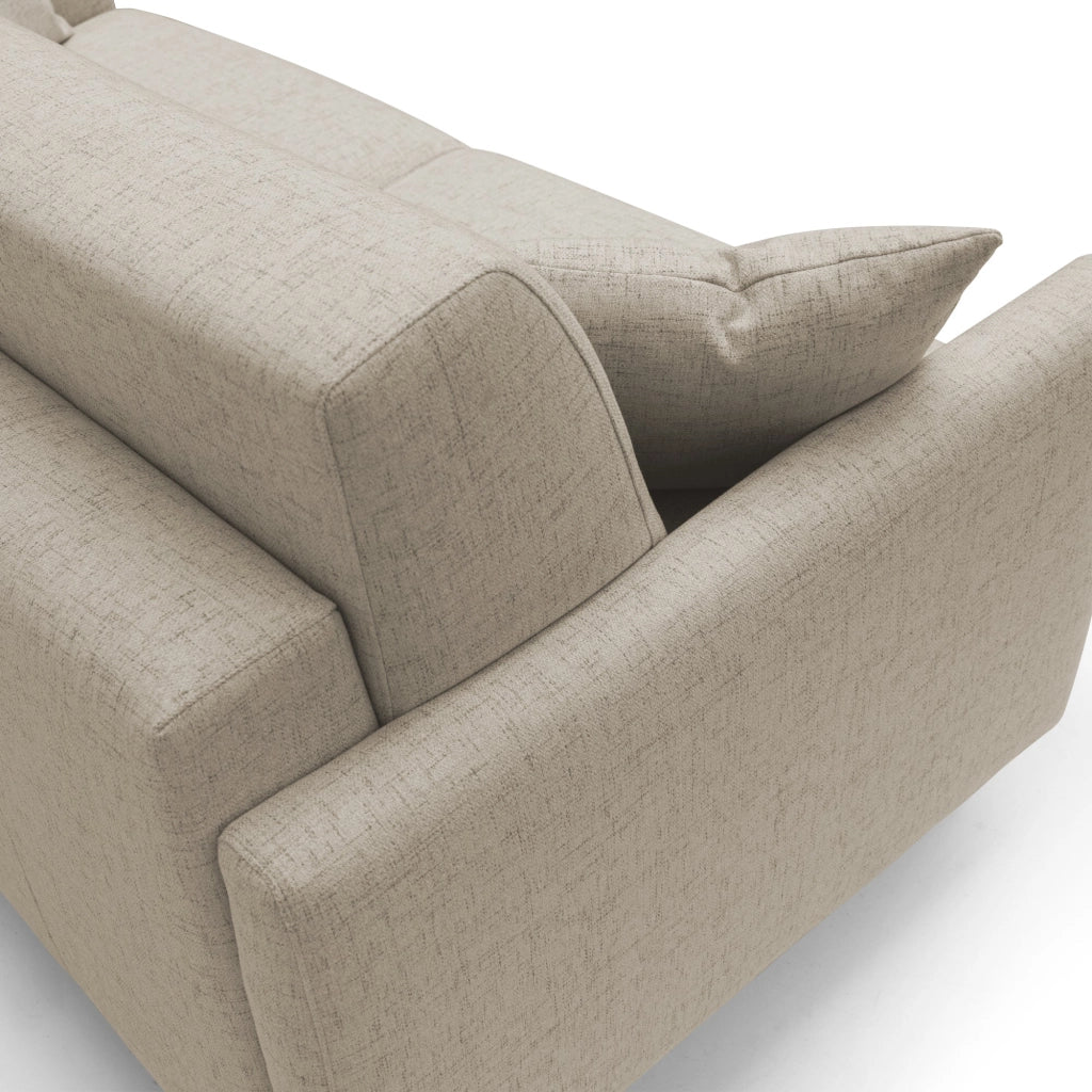 Edgar Divano letto matrimoniale in tessuto felis impermeabile T03 200 cm (mat. 160x197) beige
