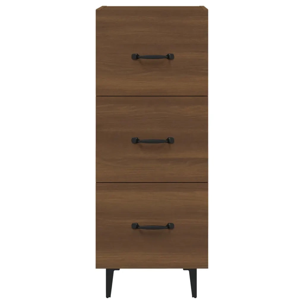 Credenza Rovere Marrone 34,5x34x90 cm in Legno Multistrato 817413