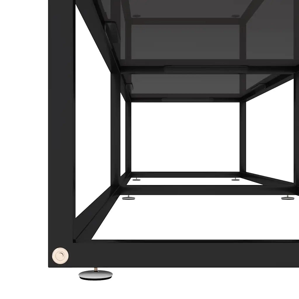 Mobile Porta TV-Credenza TV Nero 180x40x40,5 cm in Vetro Temperato