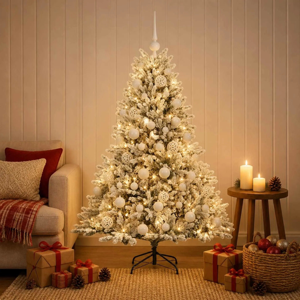 Albero di Natale artificiale con palline 150 cm 150 LED 3466042