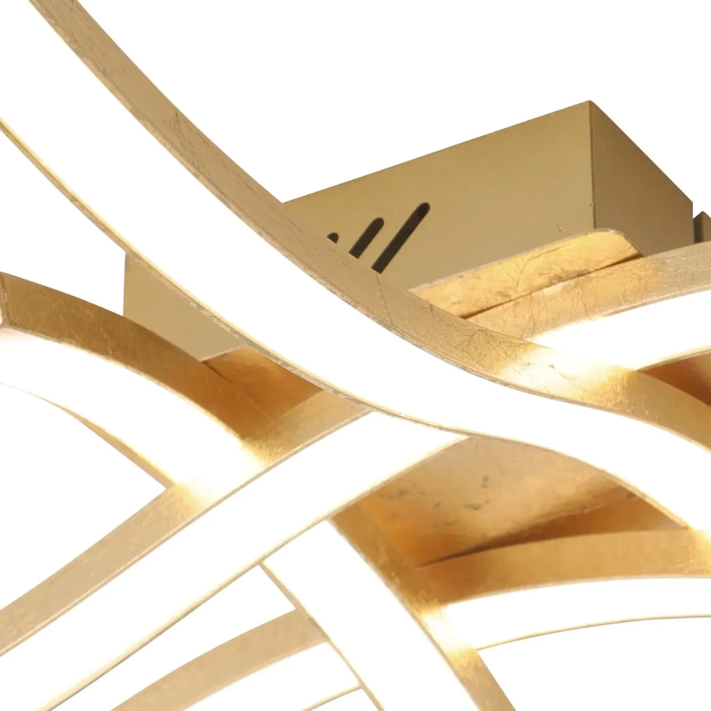 LÚZETE - PLAFONIERA LED 26W 4000K FOGLIA ORO EVANDER