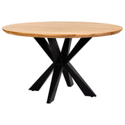Tavolo da pranzo rotondo in legno di acacia D130x77