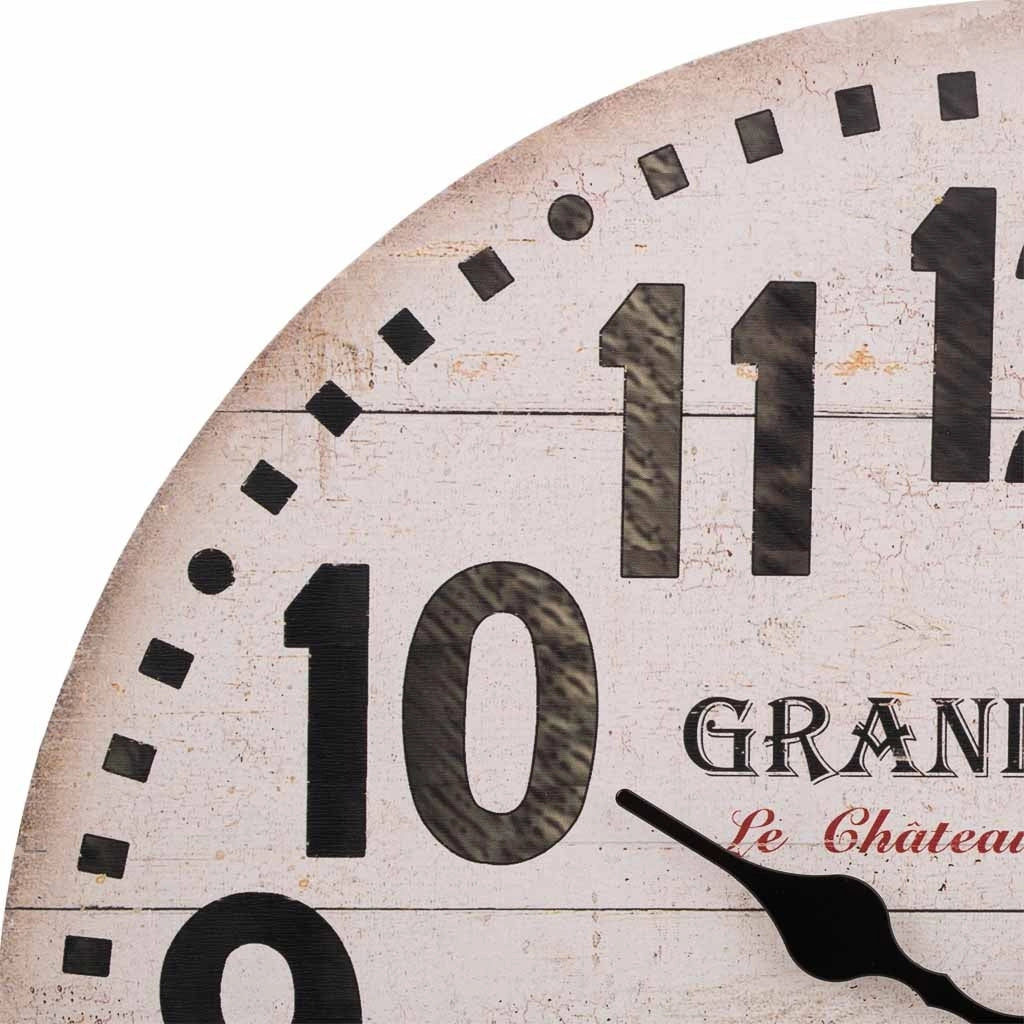 Orologio da parete in legno bianco D34x2h cm