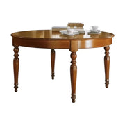 Tavolo rotondo allungabile legno massello bassano 140x140x78 - Mobili 2G