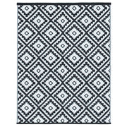 IDMarket - Tappeto per esterni BAHAMAS nero 160 x 260 CM