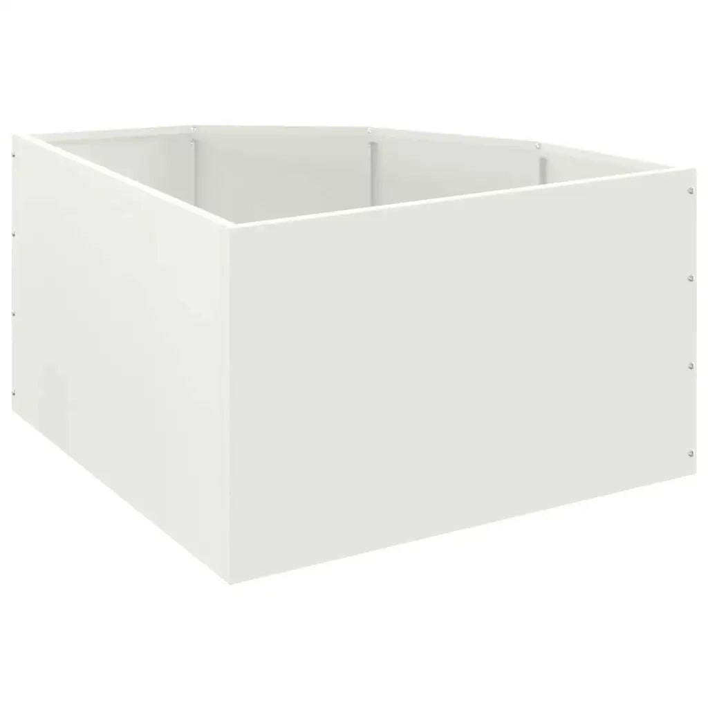 Vaso d'angolo Bianco 60 x 60 x 35 cm Acciaio