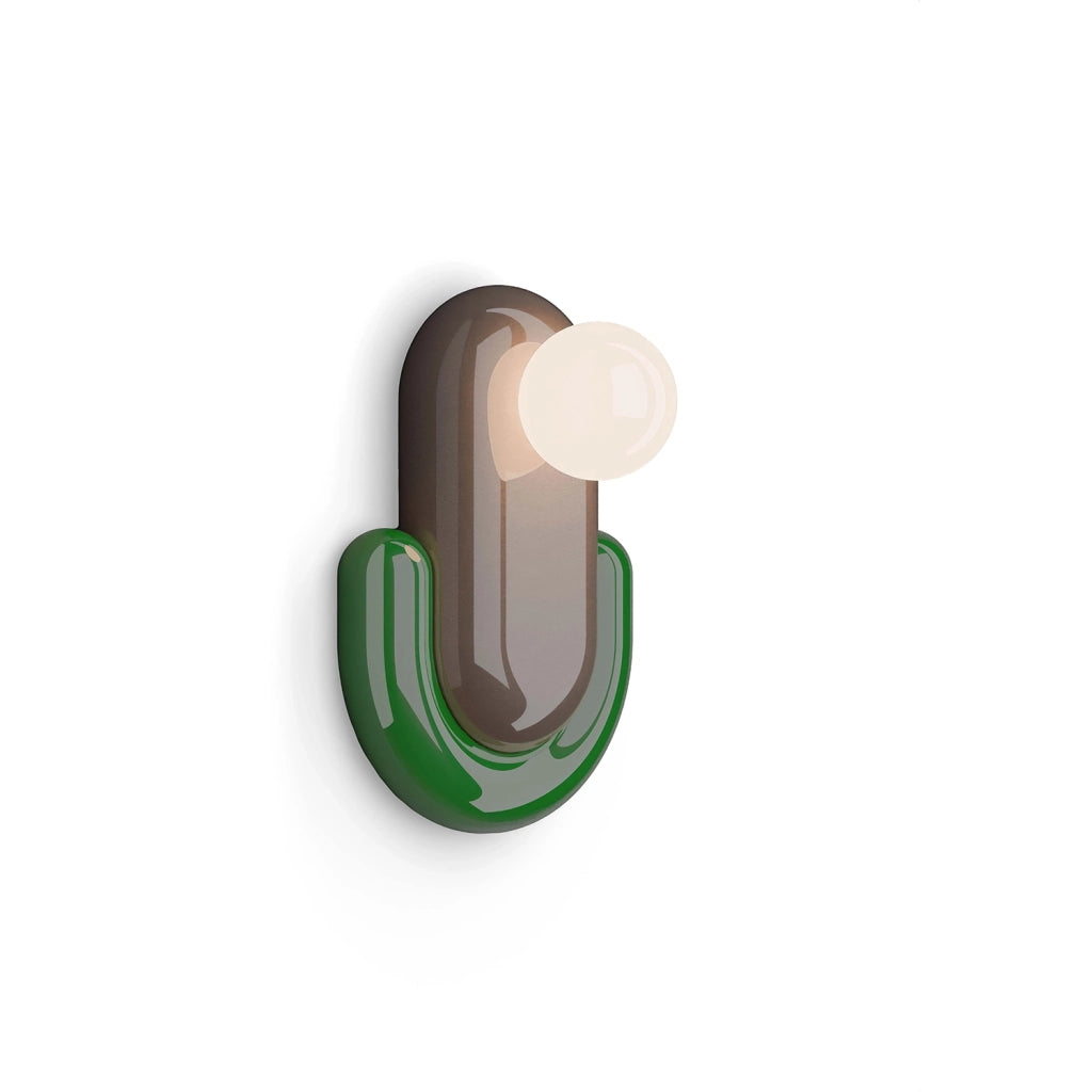 Applique Deco Eclair Ceramica Moka Verde Bali 1 Luce G9