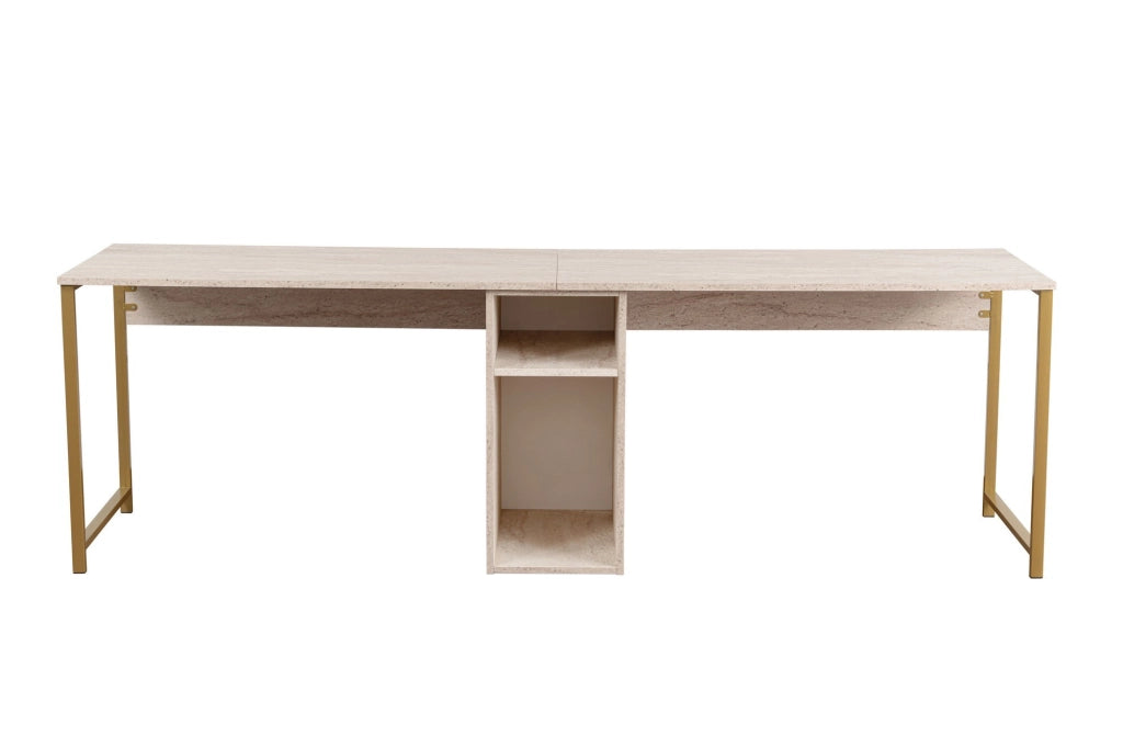 Scrivania in legno "Twin Study Desk" - 240 x 60 x 74 cm - TravertinOr
