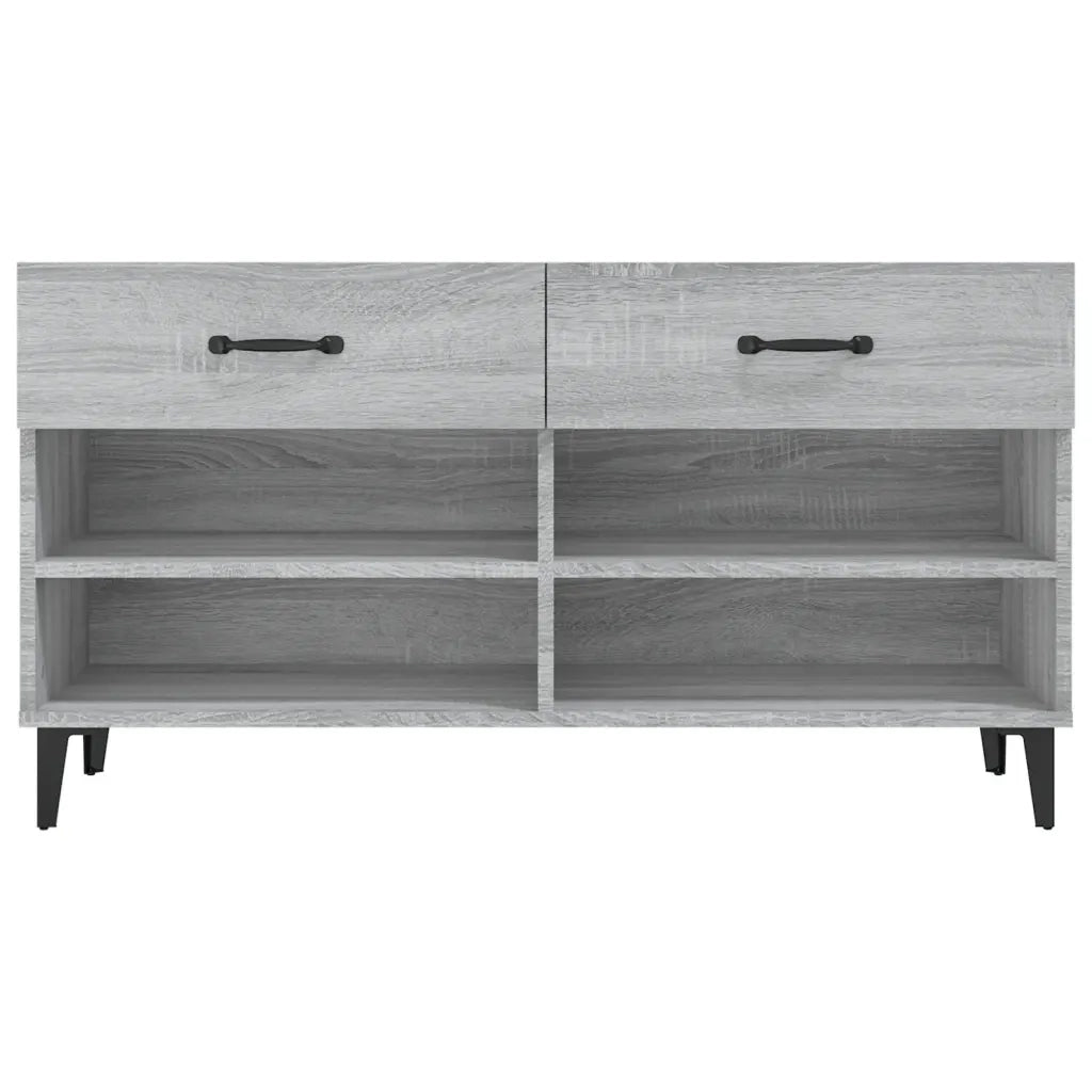 Scarpiera Grigio Sonoma 102x35x55 cm in Legno Multistrato cod mxl 37628