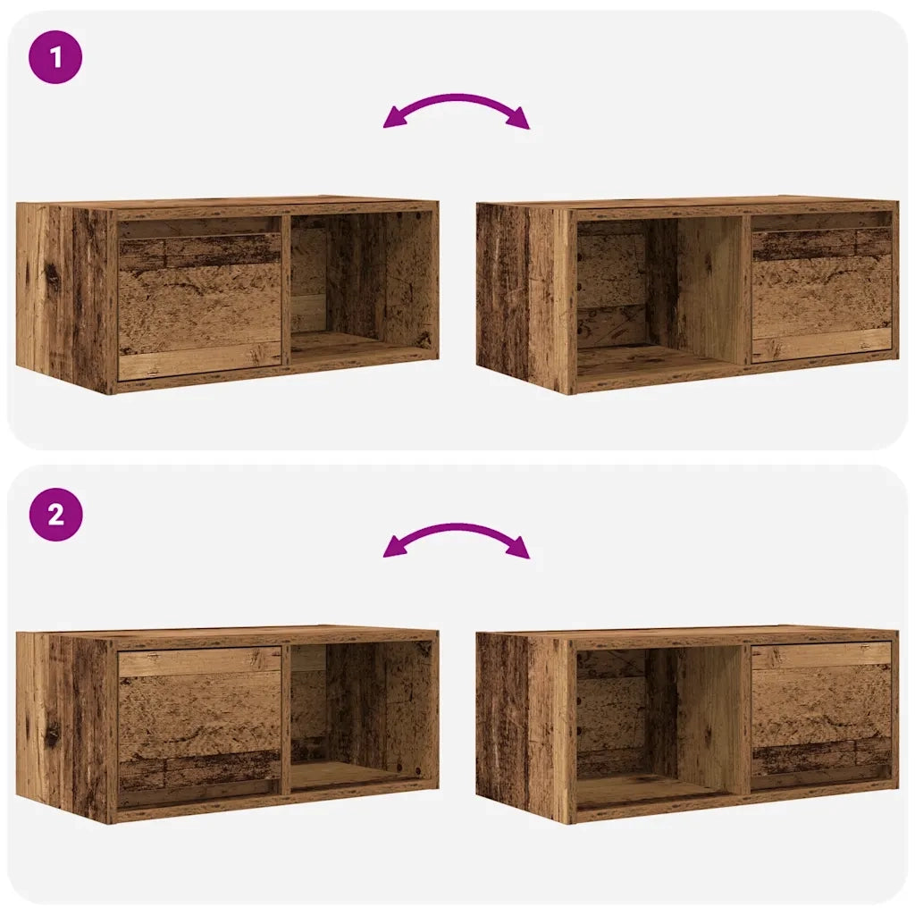 Mobile Porta TV Legno Antico 60x31x25,5 cm Legno Multistrato 861450