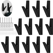 Hanger per armadio nero - 12 pezzi - chiodi per abbinare alle pareti acustiche - attacchi per armadio per cucina, bagno, ingressi e corridoi