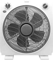 Ventilatore di pavimento o di tavolo con 3 velocità silenzioso timer fino a 1 ora 5 pale e diffusore rotativo - 38 x 40 cm